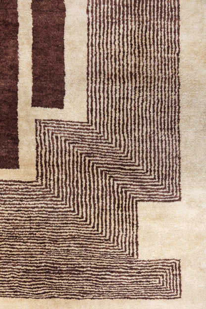 Art Deco Handwoven Contemporary Rug, J89766