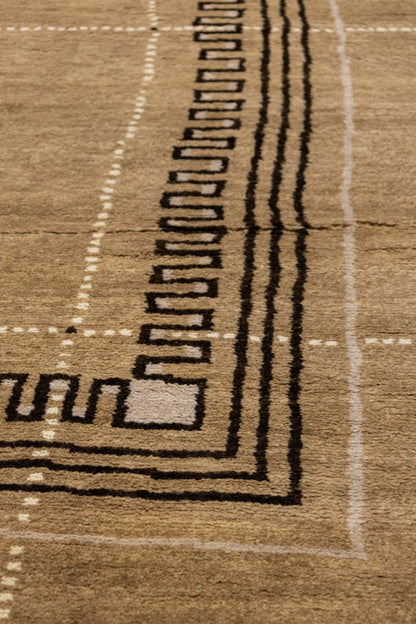 Art Deco Handwoven Contemporary Rug, J89767