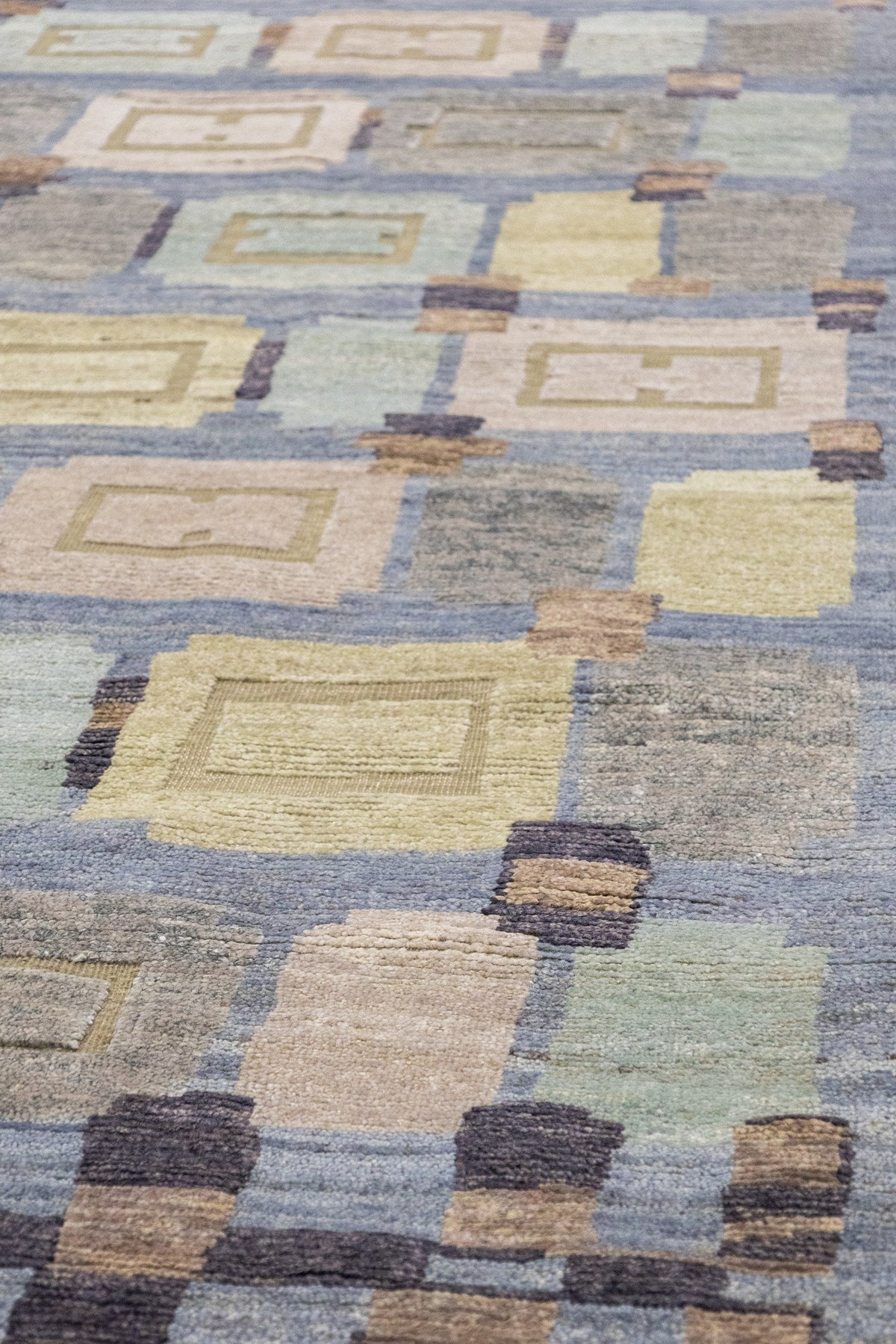 Art Deco Handwoven Contemporary Rug, J89768