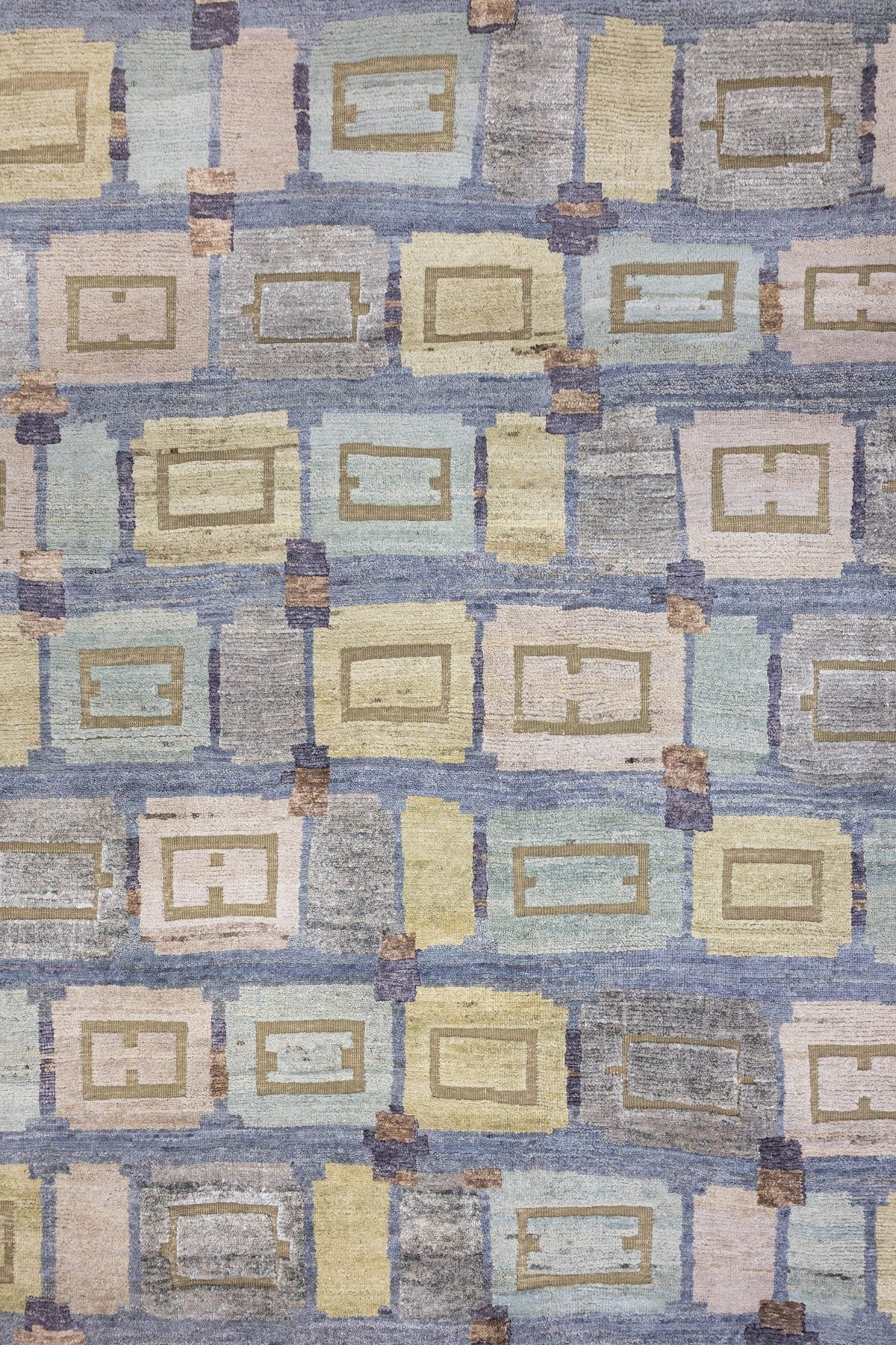 Art Deco Handwoven Contemporary Rug, J89768