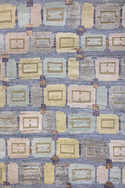 Art Deco Handwoven Contemporary Rug, J89768