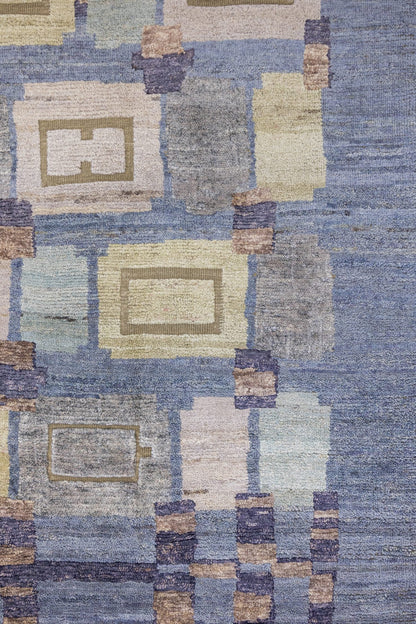 Art Deco Handwoven Contemporary Rug, J89768