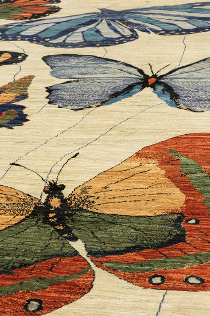 Butterfly Handwoven Contemporary Rug, J81017