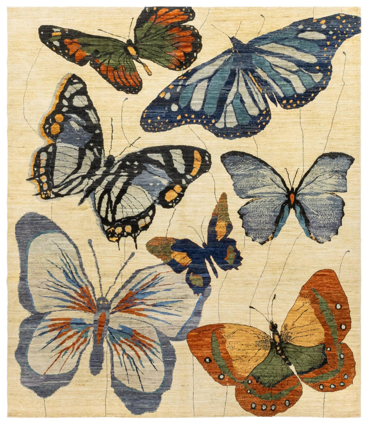Butterfly Handwoven Contemporary Rug