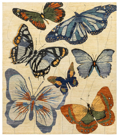 Butterfly Handwoven Contemporary Rug