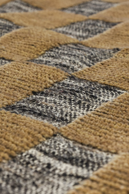 Checked Handwoven Contemporary Rug, J80847