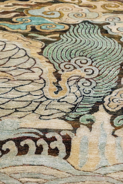 Dragon Handwoven Contemporary Rug, J88440