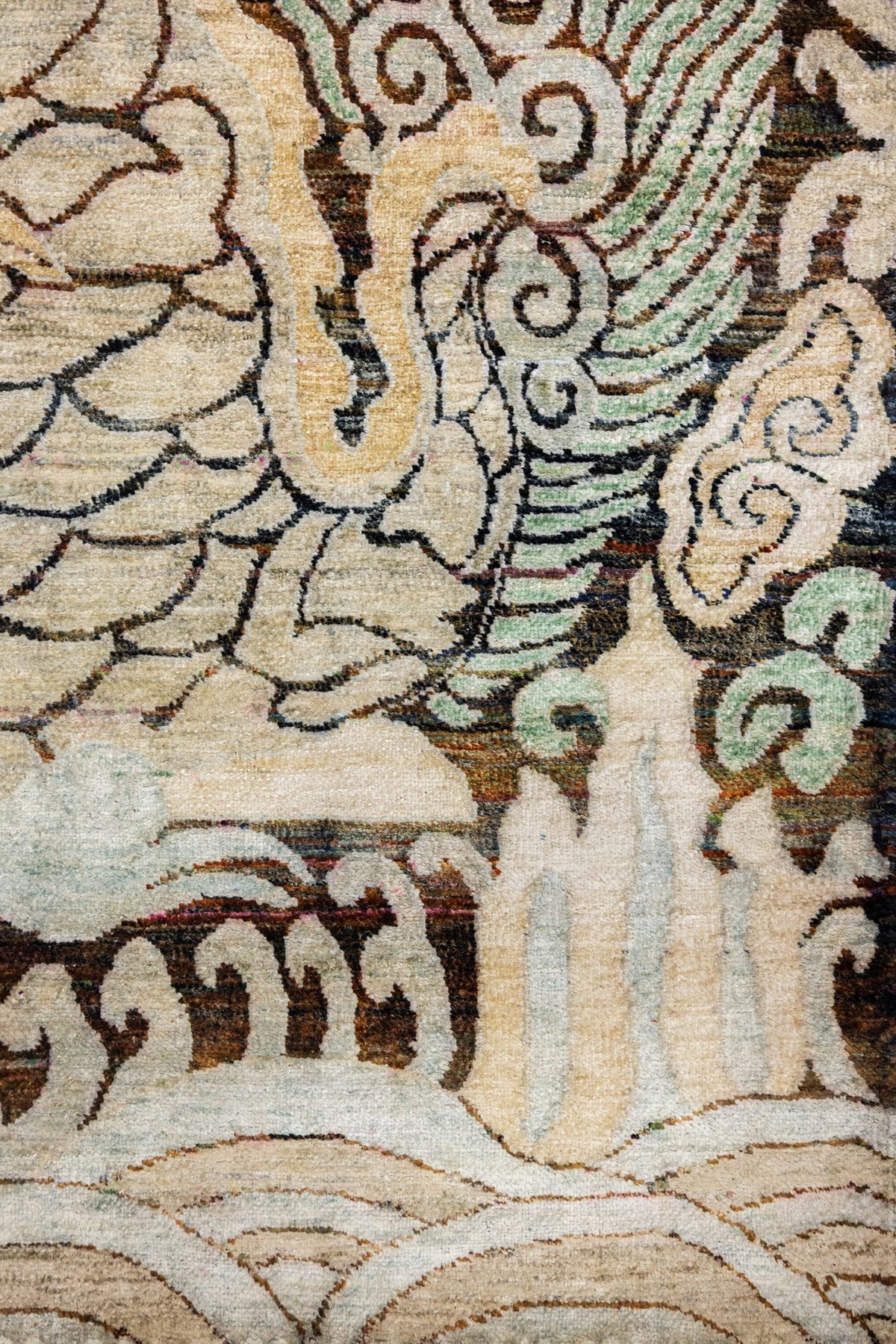 Dragon Handwoven Contemporary Rug, J88440