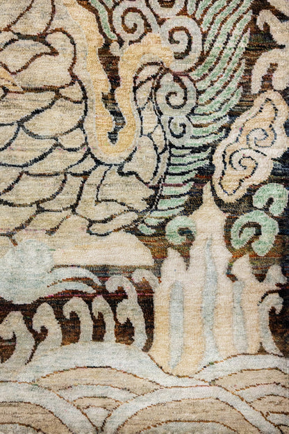 Dragon Handwoven Contemporary Rug, J88440