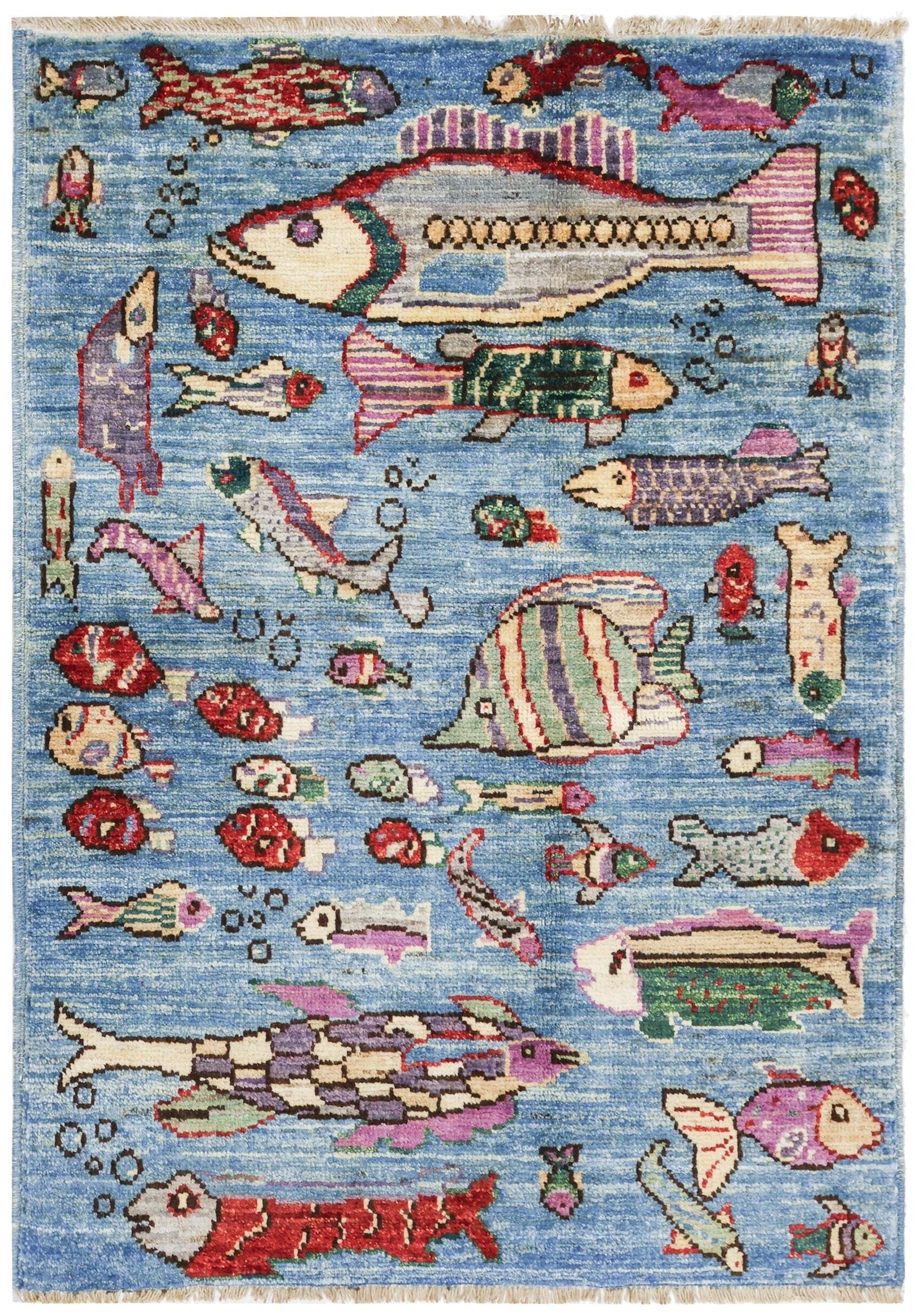 Fish Net Rug Pinoy Fish Handwoven Contemporary Rug | Landry & Arcari – Landry & Arcari ...