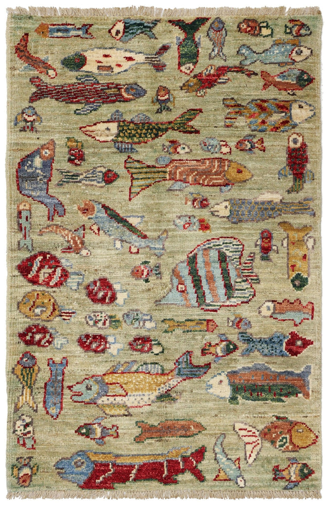 Fish Handwoven Contemporary Rug | Landry & Arcari