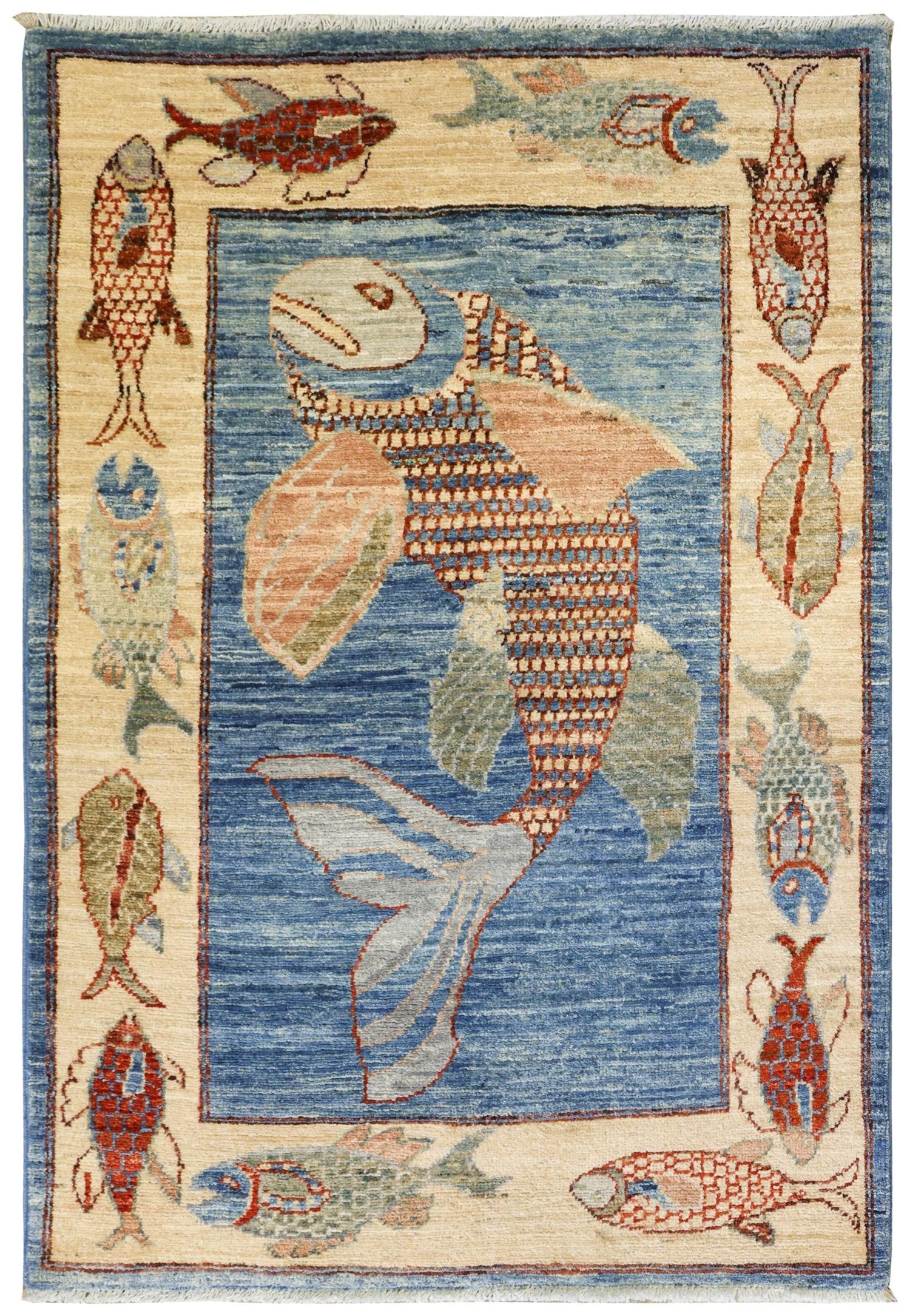 Kilim Fish Rug Fish Handwoven Contemporary Rug | Landry & Arcari – Landry & Arcari ...