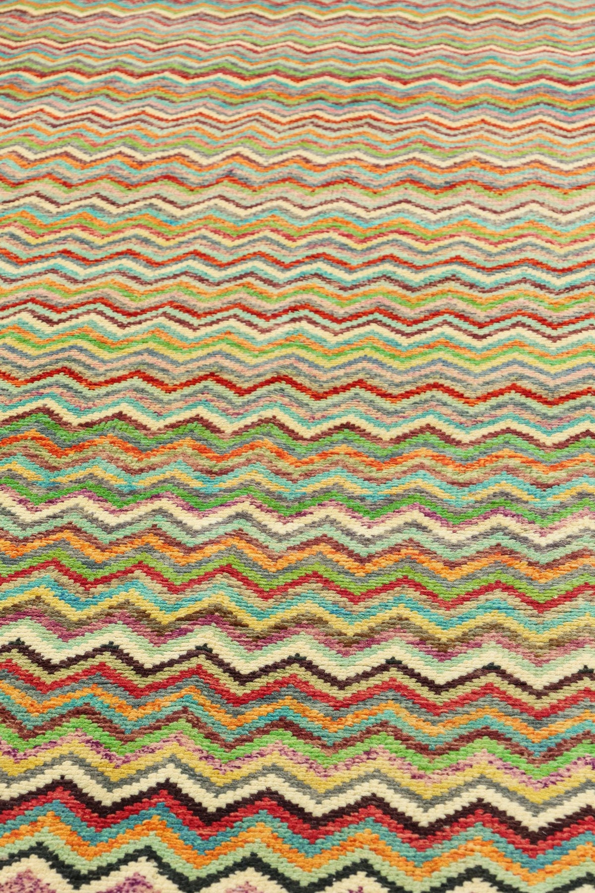 Flame Stitch Handwoven Contemporary Rug, J79476
