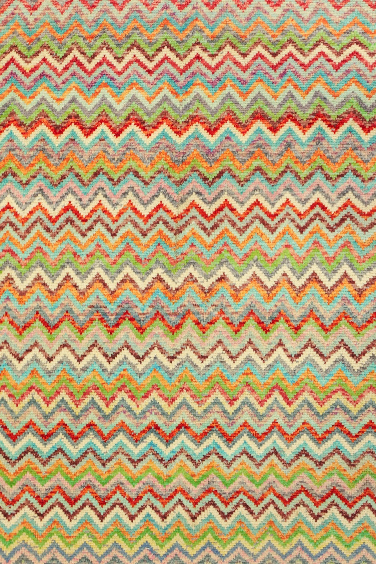Flame Stitch Handwoven Contemporary Rug, J79476