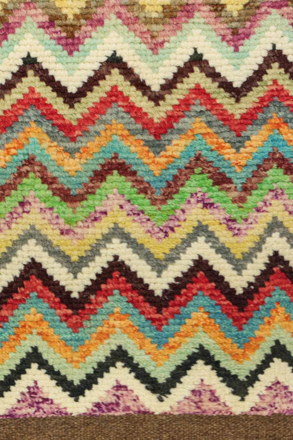 Flame Stitch Handwoven Contemporary Rug, J79476