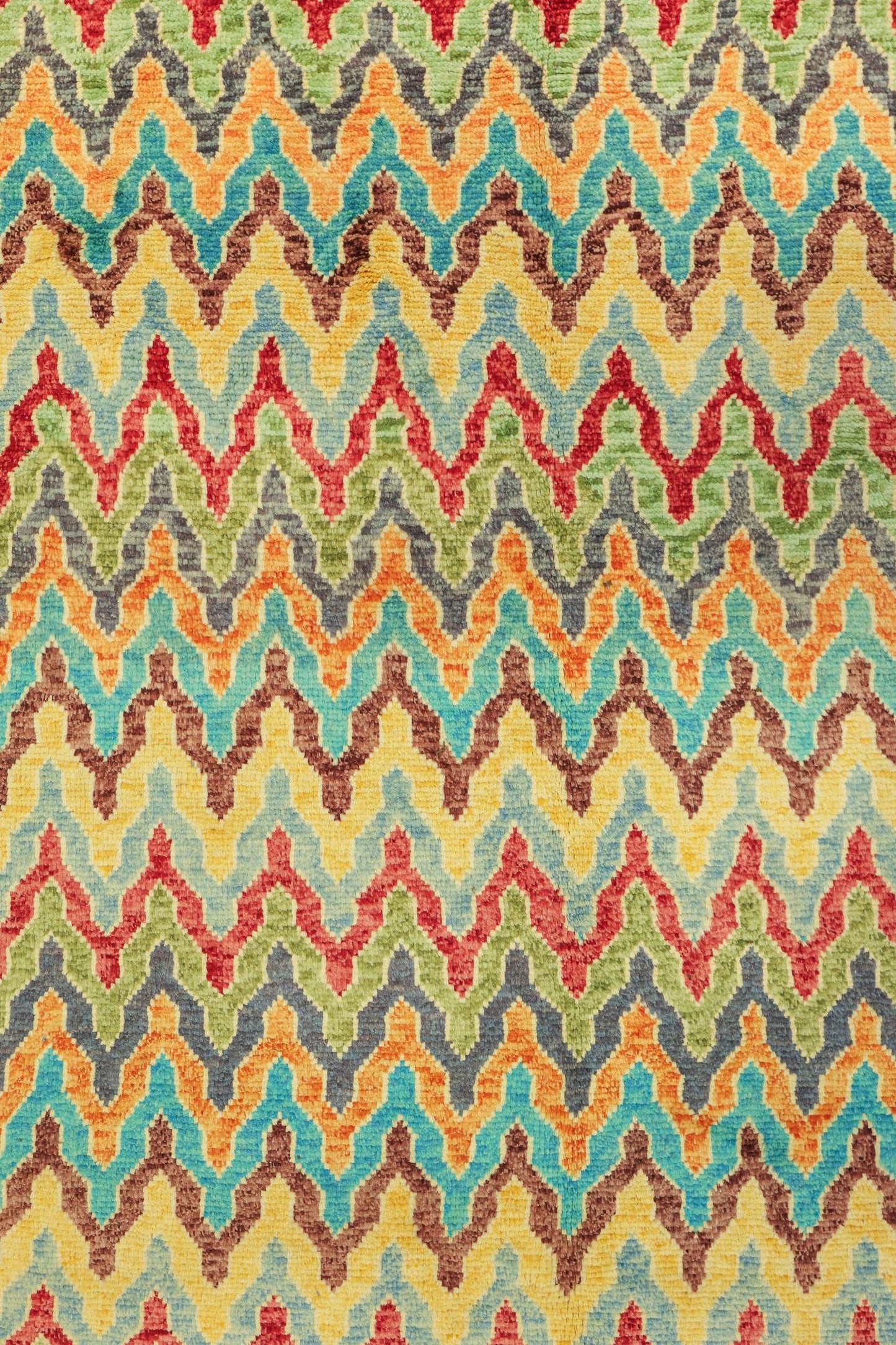 Flame Stitch Handwoven Contemporary Rug, J79491