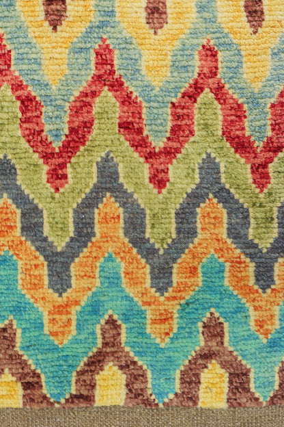 Flame Stitch Handwoven Contemporary Rug, J79491