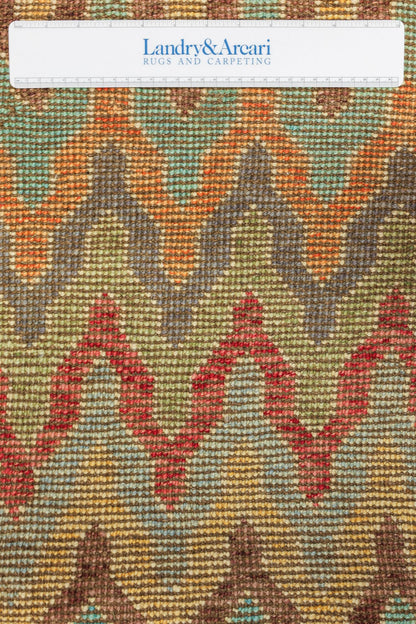 Flame Stitch Handwoven Contemporary Rug, J79491