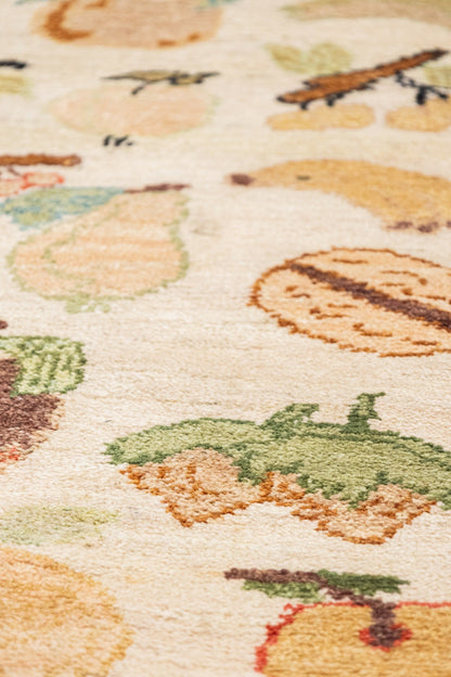 Fruitful Basket Handwoven Contemporary Rug, J88894