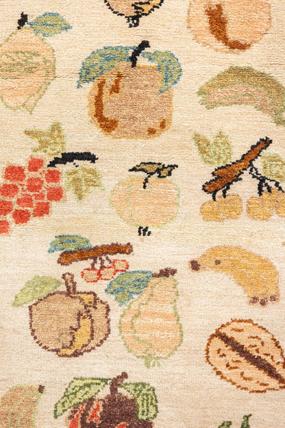 Fruitful Basket Handwoven Contemporary Rug, J88894