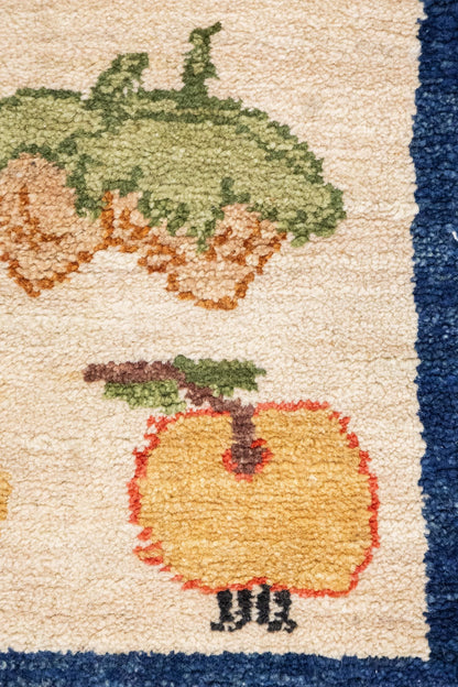 Fruitful Basket Handwoven Contemporary Rug, J88894