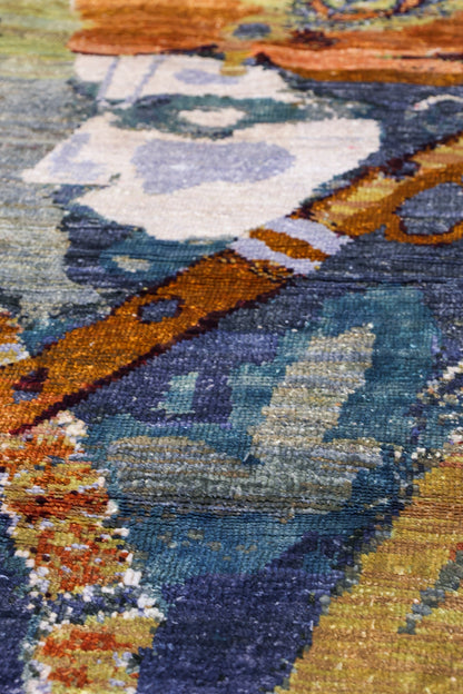 Hindi Art Handwoven Contemporary Rug, J80568
