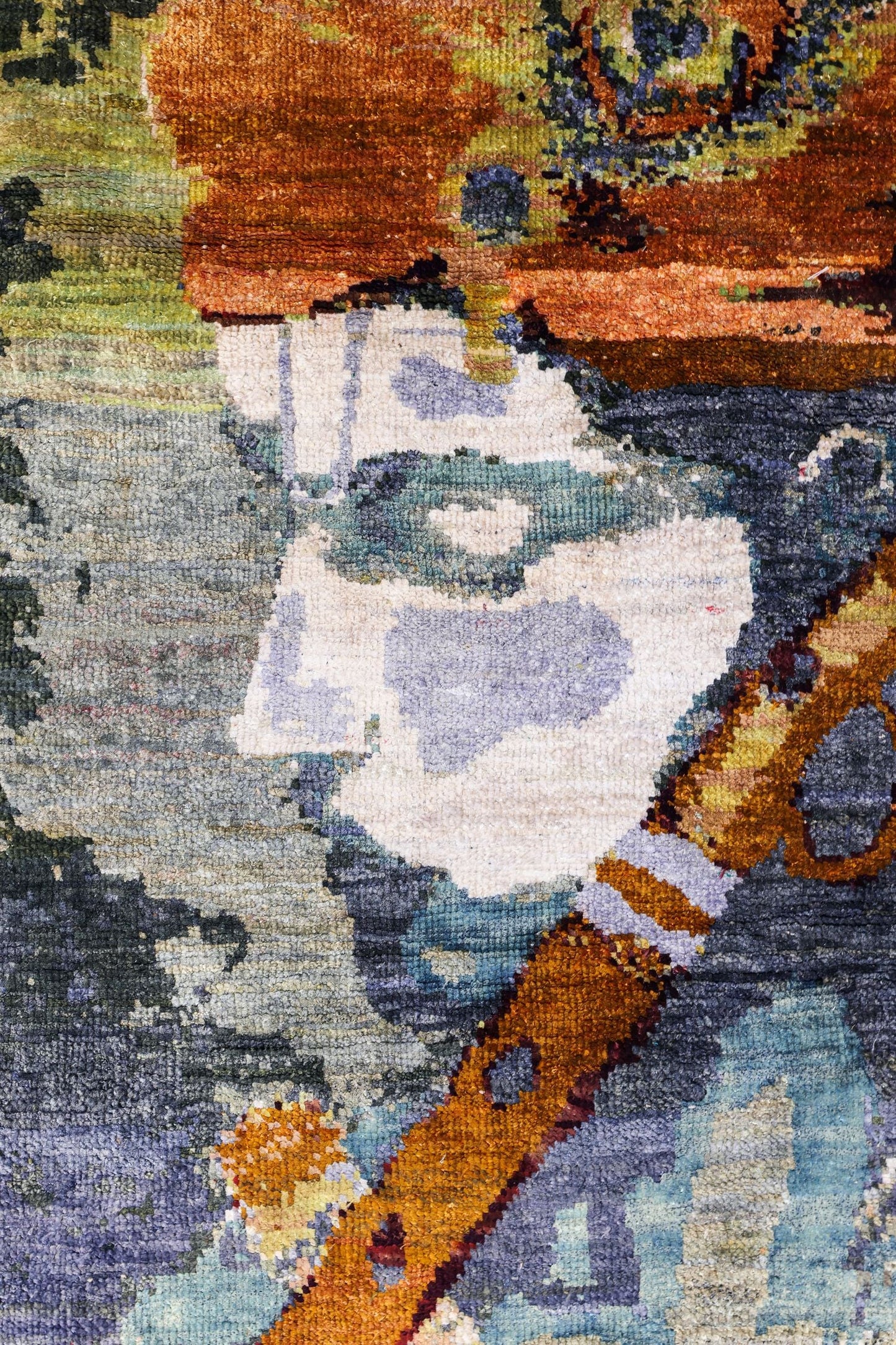 Hindi Art Handwoven Contemporary Rug, J80568