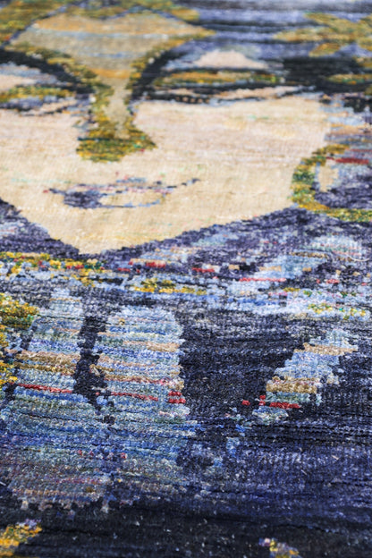 Hindi Art Handwoven Contemporary Rug, J80573
