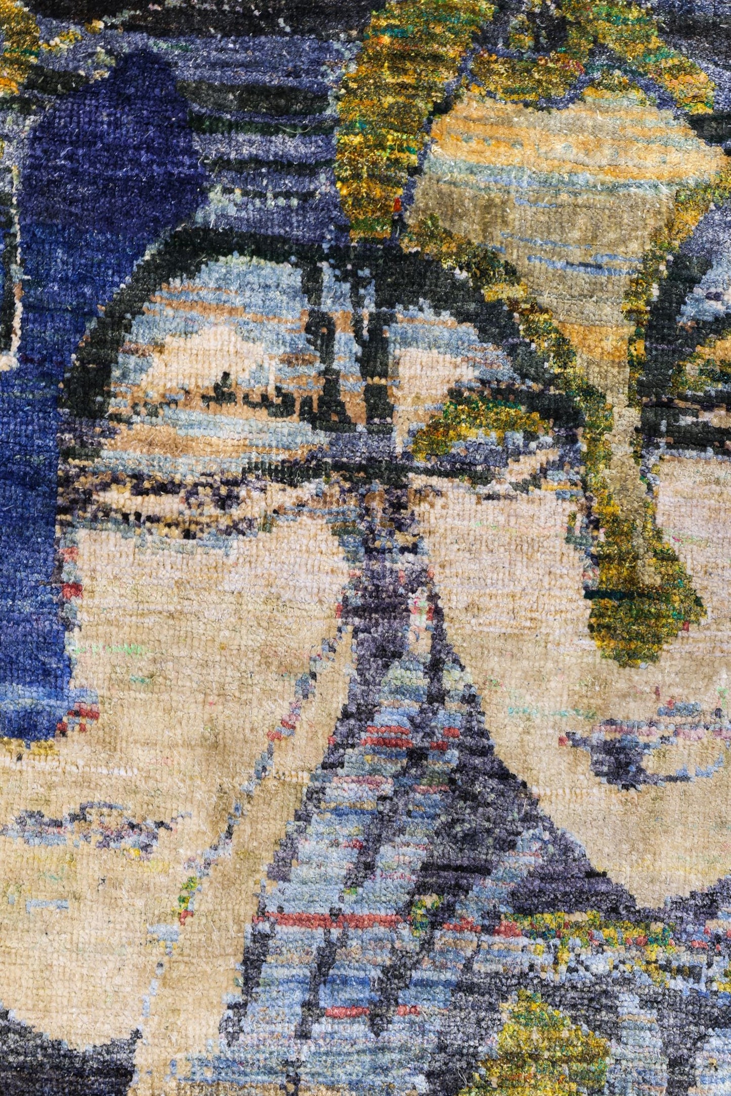 Hindi Art Handwoven Contemporary Rug, J80573
