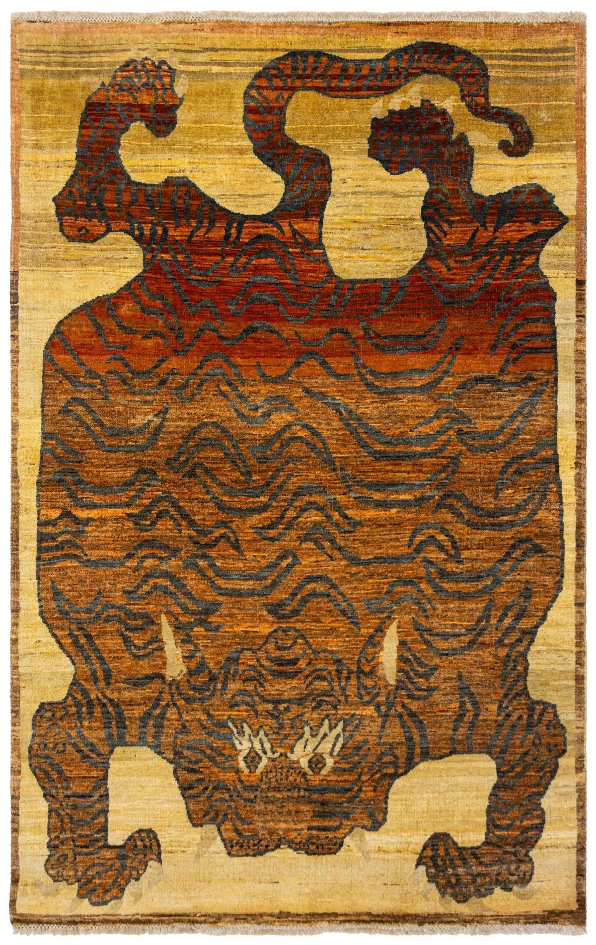 Hunting Tiger Handwoven Contemporary Rug
