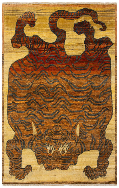 Hunting Tiger Handwoven Contemporary Rug