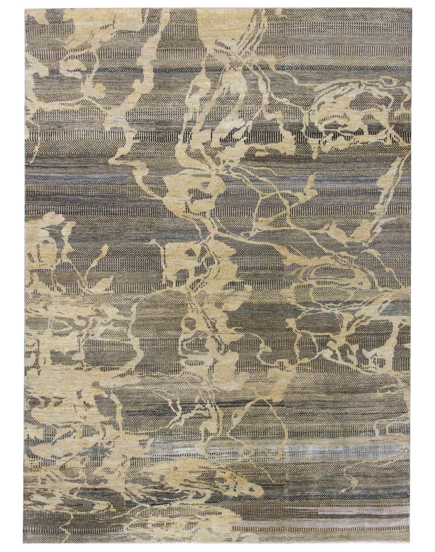 Illusion Smoke Handwoven Contemporary Rug, J70167