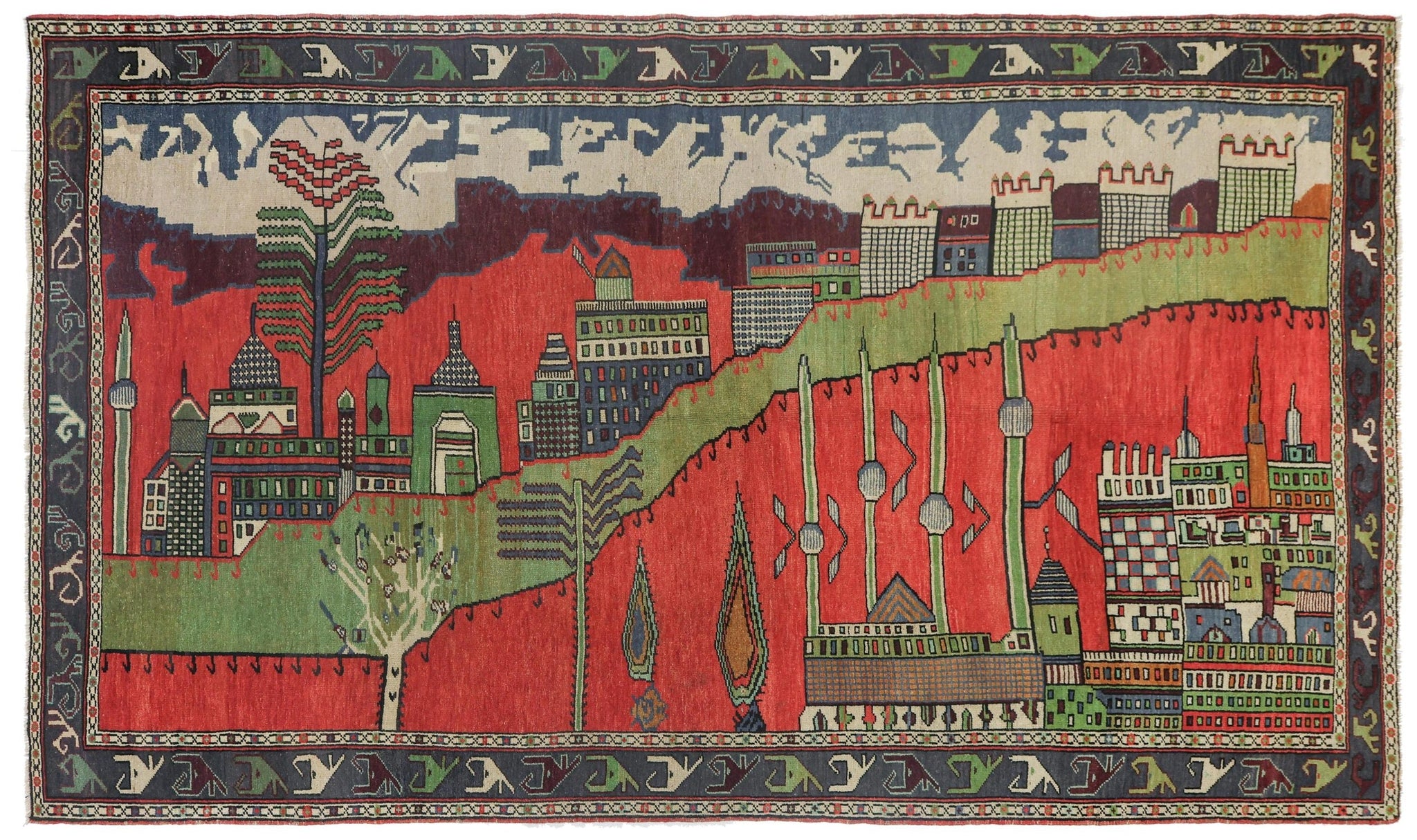 Istanbul Rug Icon Vintage Istanbul Handwoven Contemporary Rug | Landry & Arcari