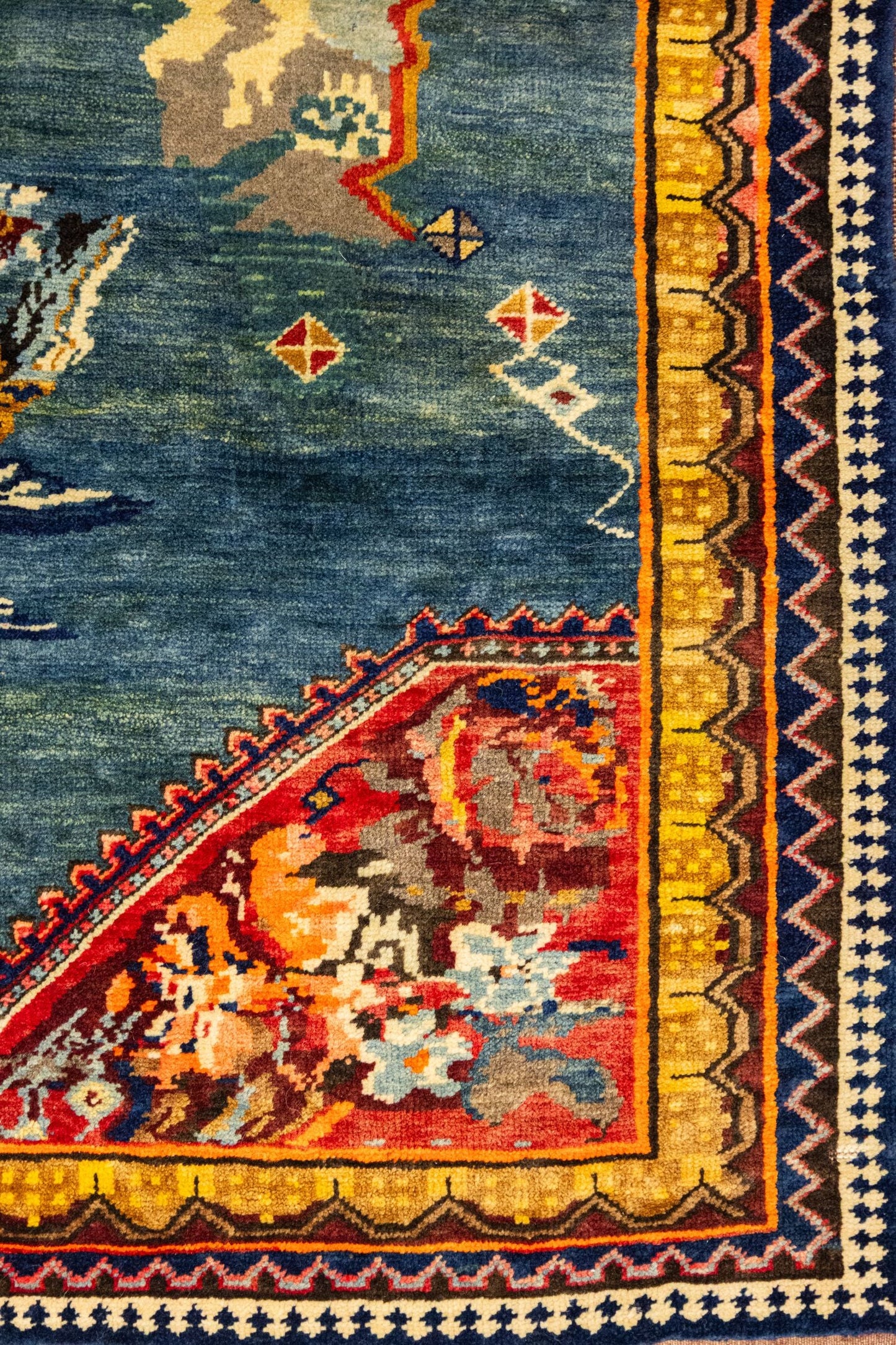 Antique Karabagh Handwoven Contemporary Rug, J87318