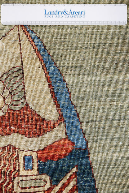 Large Fish Handwoven Contemporary Rug, J80294