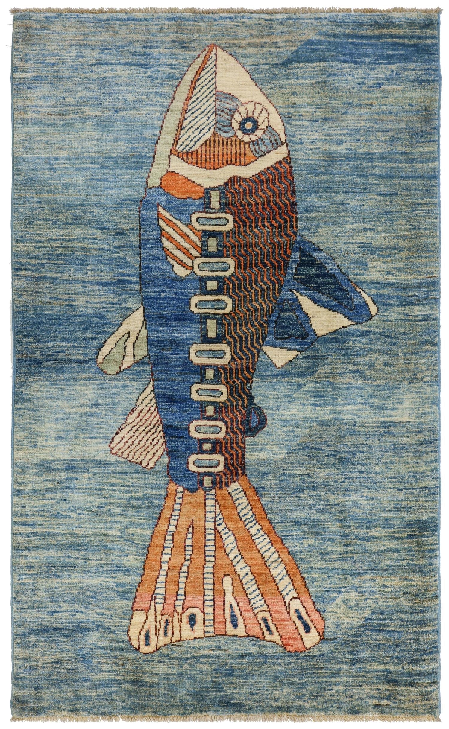 Large Fis Rug Large Fish Handwoven Contemporary Rug | Landry & Arcari – Landry ...