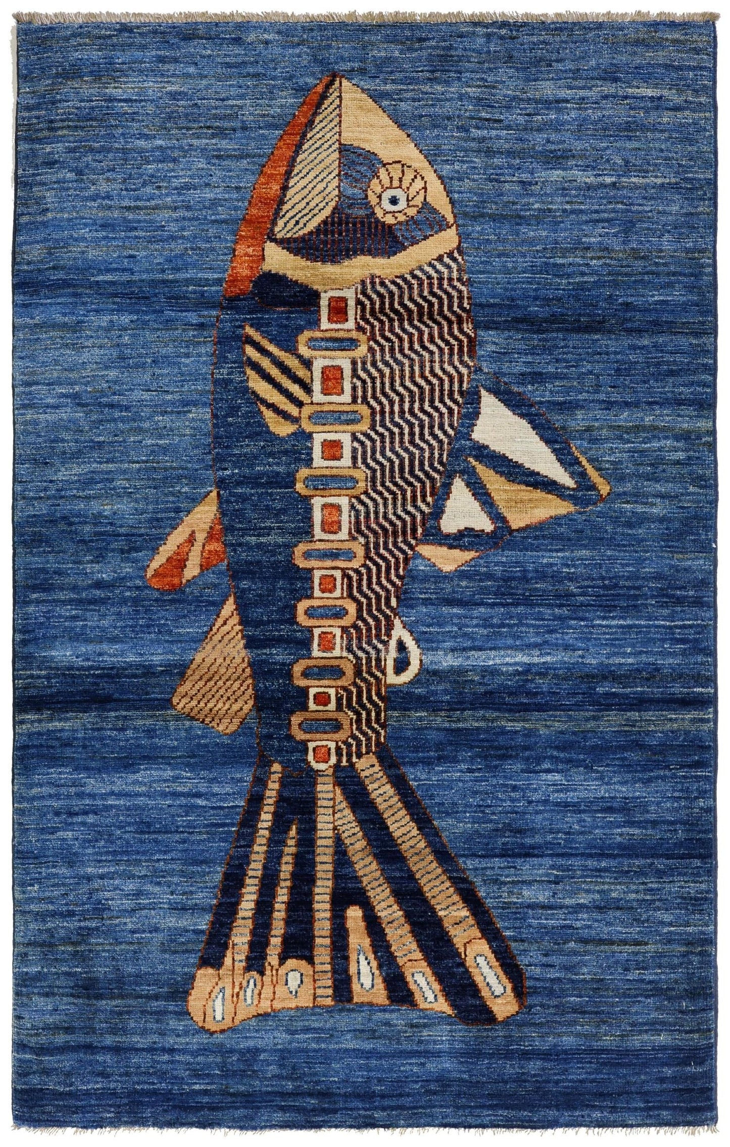 Large Fish Handwoven Contemporary Rug