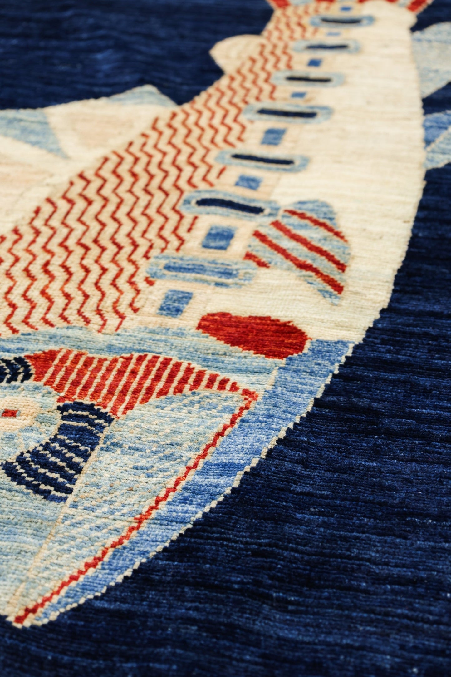 Large Fish Handwoven Contemporary Rug, J80297