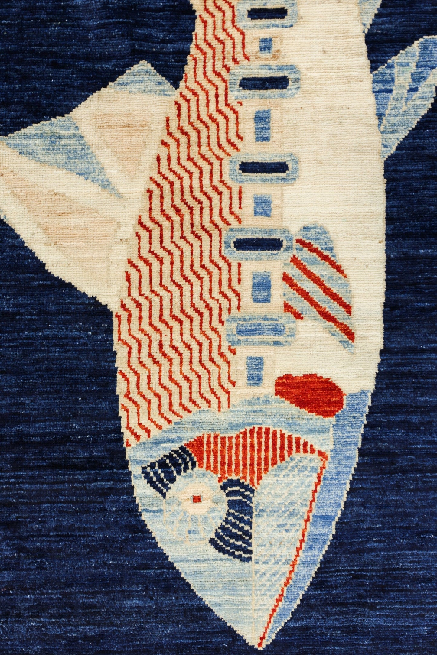 Large Fish Handwoven Contemporary Rug, J80297