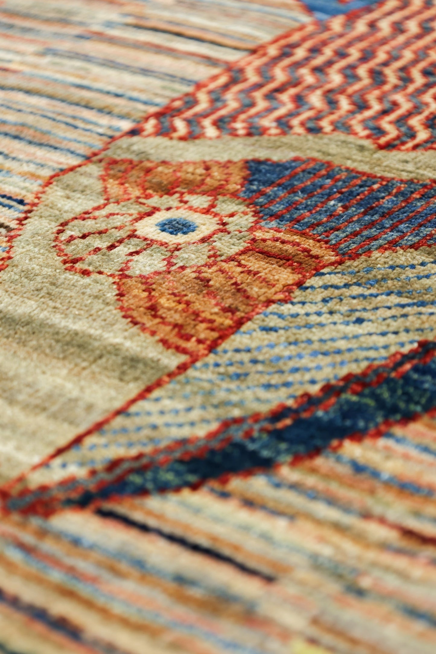 Large Fish Handwoven Contemporary Rug, J80298