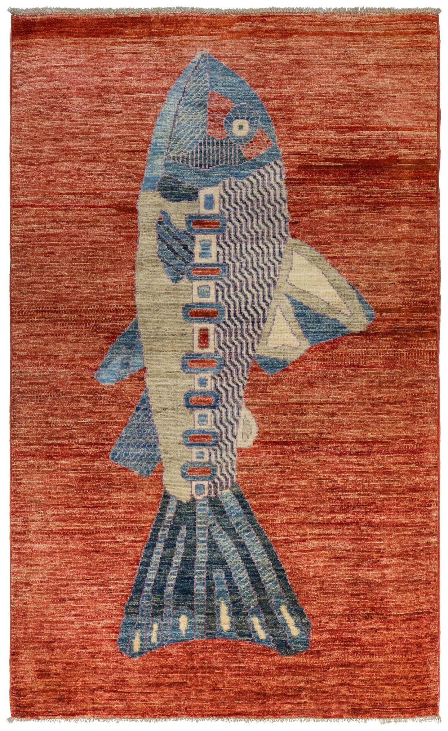 Large Fish Handwoven Contemporary Rug