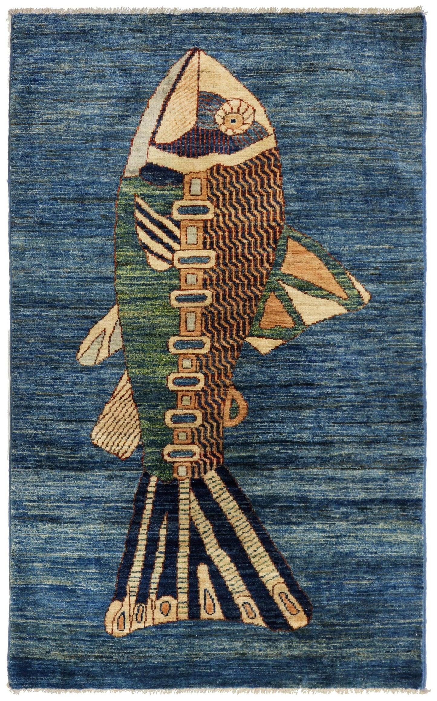 Large Fish Handwoven Contemporary Rug