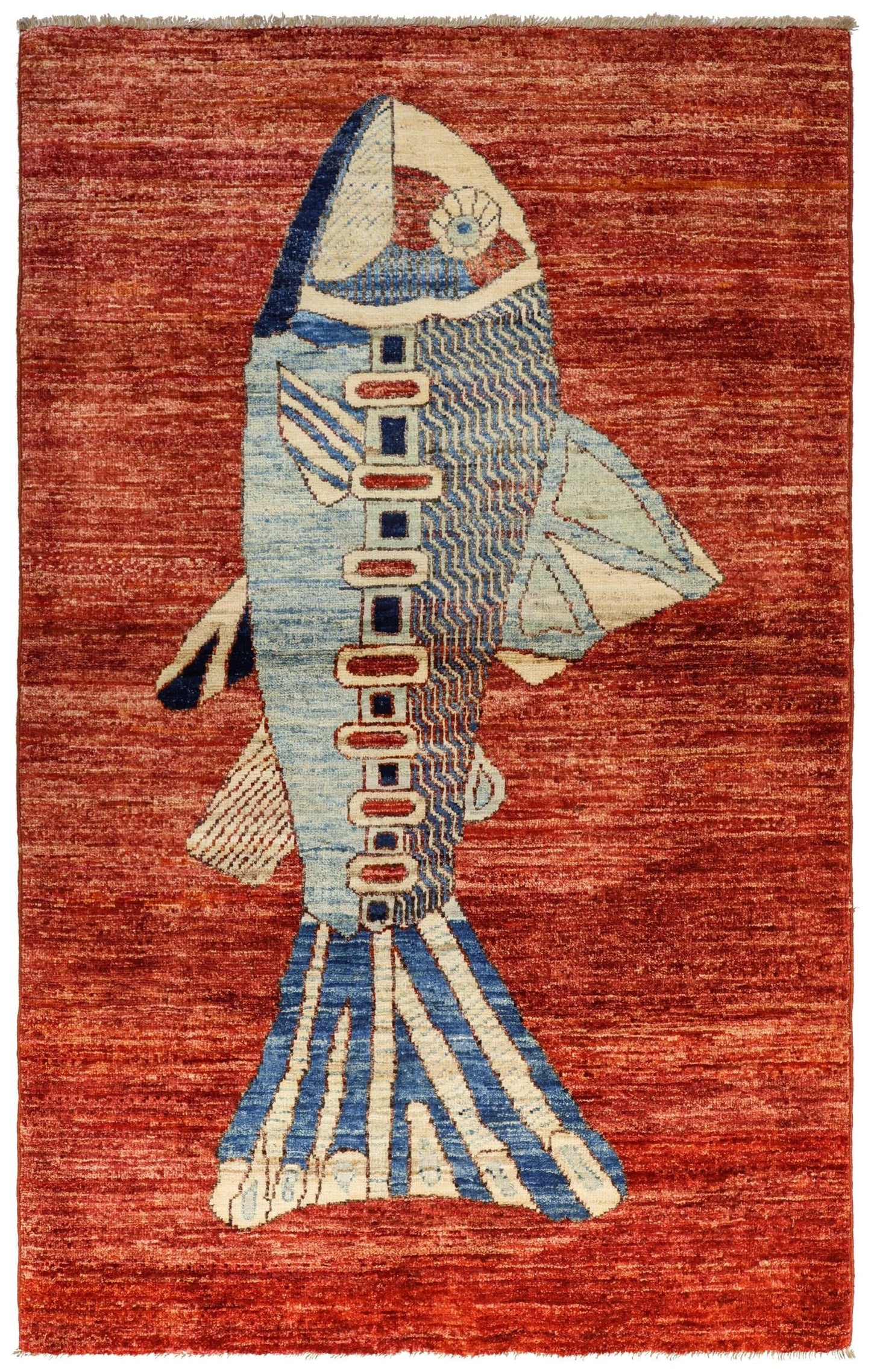 Large Fish Handwoven Contemporary Rug