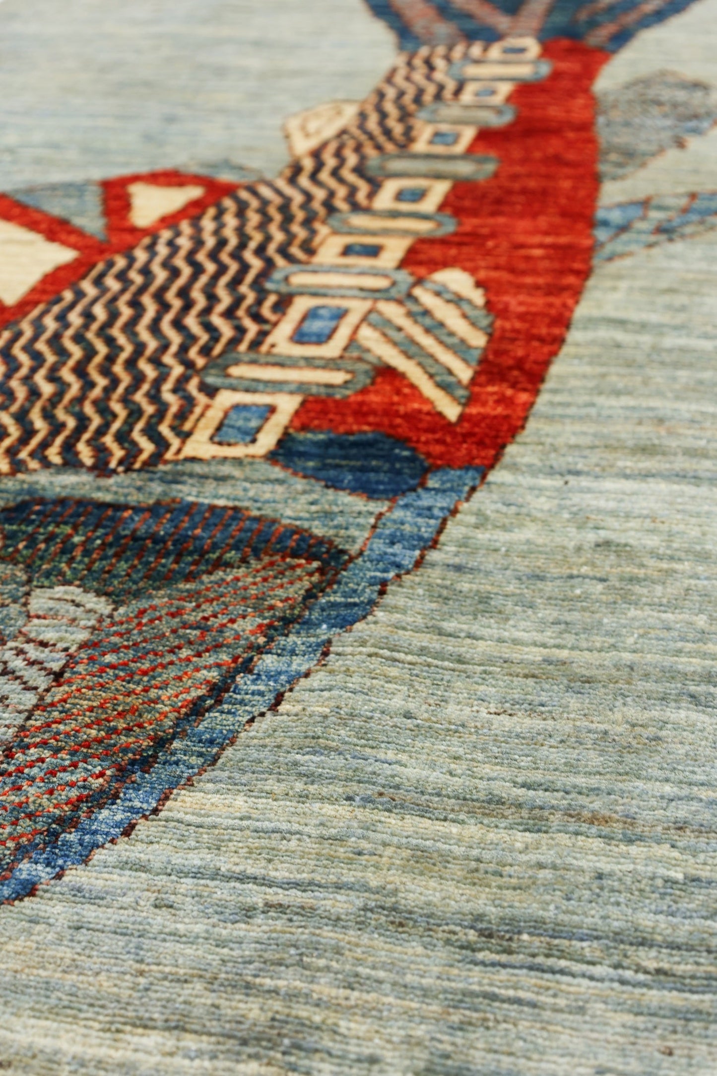 Large Fish Handwoven Contemporary Rug, J80303