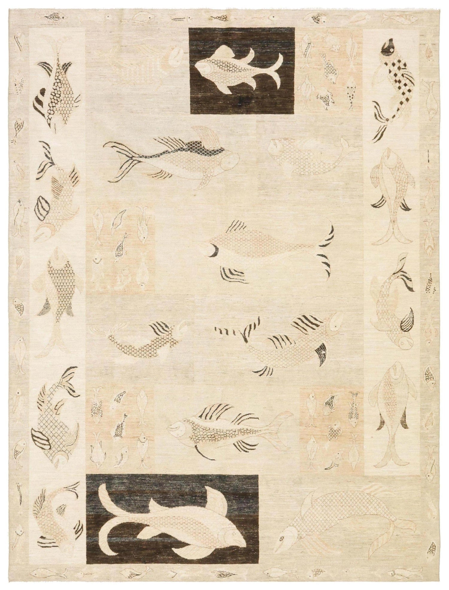 Large Fish Handwoven Contemporary Rug | Landry & Arcari – Landry ...
