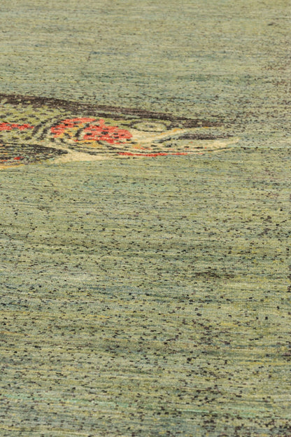 Large Fish Handwoven Contemporary Rug, J80755