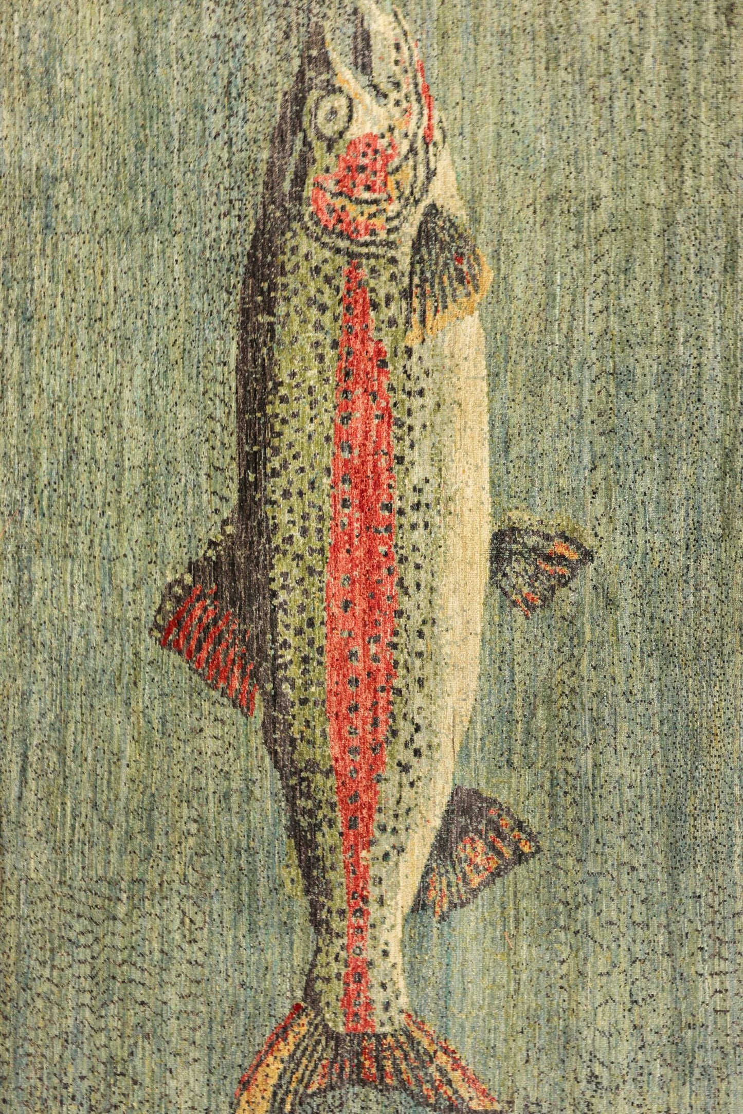 Large Fish Handwoven Contemporary Rug, J80755