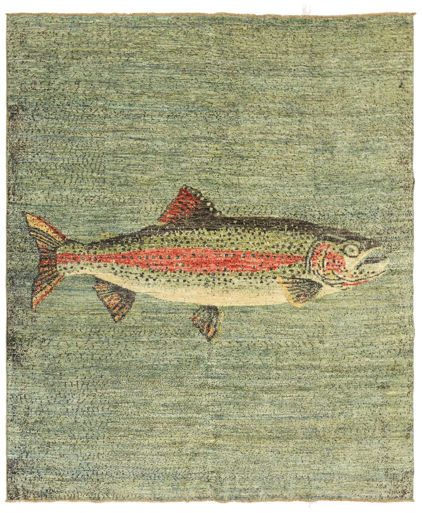 Large Fish Handwoven Contemporary Rug