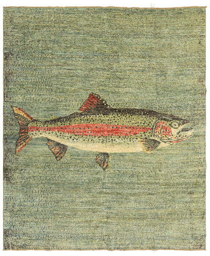 Large Fish Handwoven Contemporary Rug