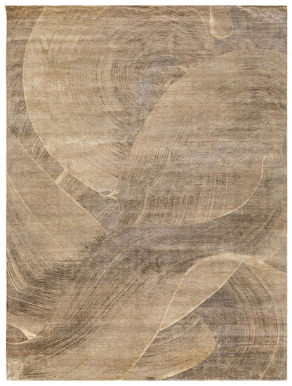 Latte Art Handwoven Contemporary Rug
